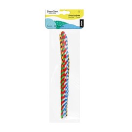 Barrilito Limpiapipas Tipo Caramelo Multicolor 15 Piezas