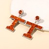 Game Day Earrings Football Sports Glitter Lighteright Game Day Letter