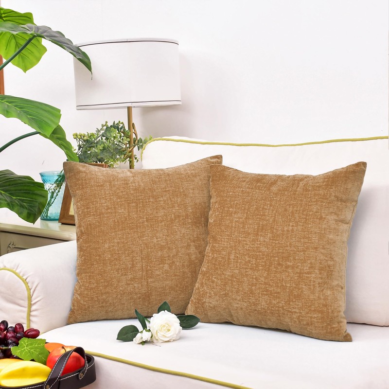 CaliTime Pack of 2 Cozy Throw Pillow Covers Cases for