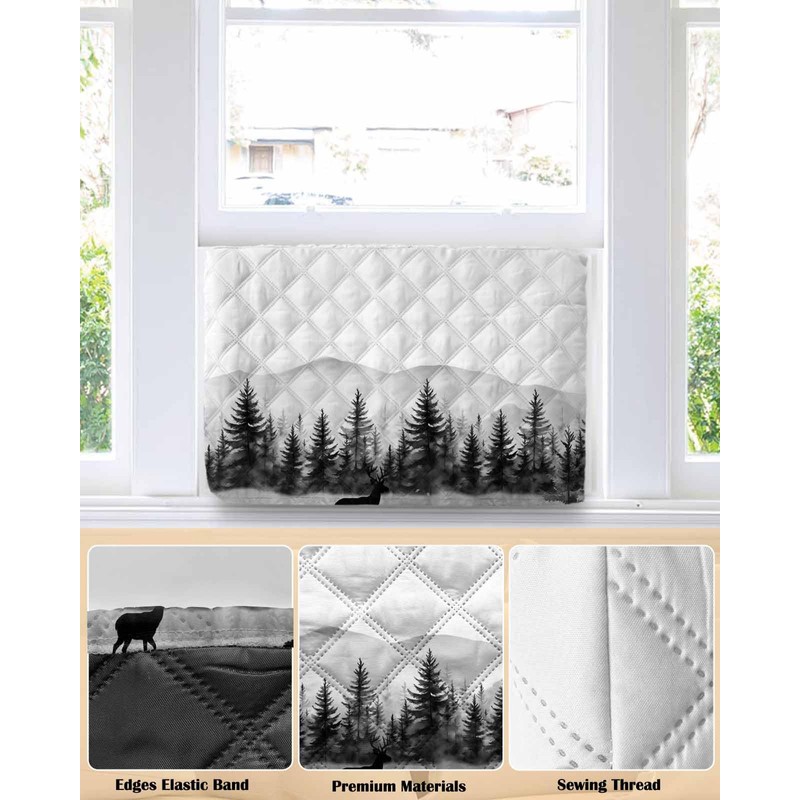 Falaniique Dear Forest Indoor Air Conditioner Cover for Window Units,