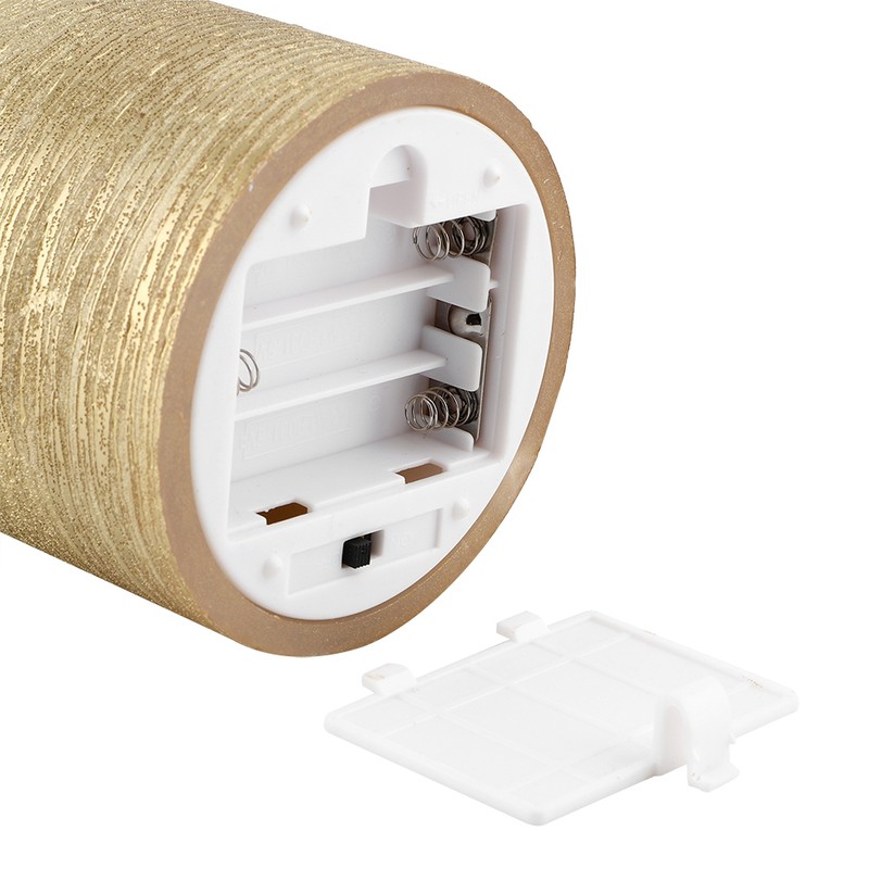 Led FlamE Less Candles Battery Gold Swinging Flame Electric Candle