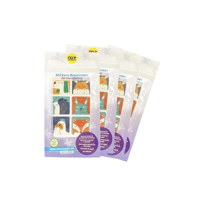 Pack 120 Stickers Repelentes de Mosquitos. No Mosquito!