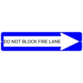 DO NOT BLOCK DRIVEWAY Red Right Arrow 24 x 6 inch Aluminum Composite Sign