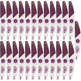 Mc Nails Limas de Uñas, Grano Variado 80/80, 100/100, 150/150, 180/180, Set de 25 Piezas (Morado, 25, unidad, Grano 80/80)