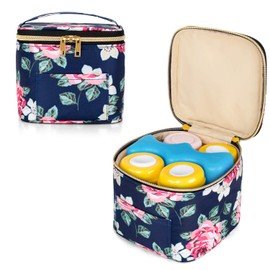 Teamoy Breastmilk Cooler Bag, Baby Bottles Bag for up to 4 Large 5 Ounce Bottles Without Nipple, Perfect for Working Mom Mother, (Bag ONLY), Peony