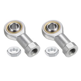 QUARKZMAN 2pcs SI10T/K 10mm Spherical Head Bearing M10 x 1.5 Internal Thread Right Cast Iron Joint Joint Joints with Lock Nut