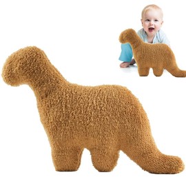 Lebenistgut Dino Nugget Cushion, Dino Chicken Nugget Dinosaur Plush Toy, Dinosaur Nugget Plush Toy, Pillow Birthday Gifts for Children Room Decoration (Dino Nugget-Brontosaurus)