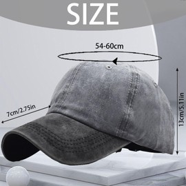 CWENDANER Baseball Cap Outdoor Baseball Cap Adjustable Adult Hat Sport Cool Fashion Baseball Cap, Front black, back grey, 54-60