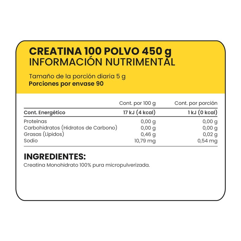 ProWinner | Creatina 100% pura polvo 450 g