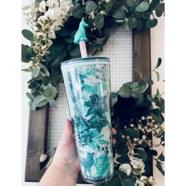 Starbucks Fox Straw Topper Cup Enchanted Forest Cold Tumbler Venti 24oz New 2022