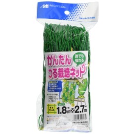 Nihon Matai Marsol Easy Growing Vine Net, 3.9 inches (10 cm) Square, 5.9 x 8.9 ft (1.8 x 2.7 m), Green, 4 Corner Attachment Rope Included