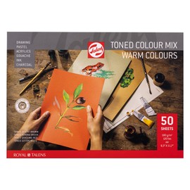 Talens Toned Mix Paper Pad Warm Colours - Sizes Listed A4