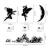 Hying Fairy Moon Background Clear Stamps for Card Making, Butterfly