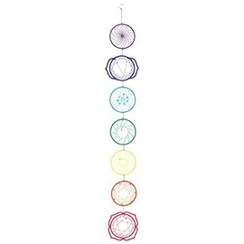 something different Chakra Wall Hanging/Dream Catcher (One Size) (Colourful)