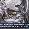 GlowShift Oil Pressure/Temperature Sensor Thread Adapter Compatible with Ford Mustang