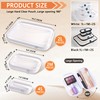8 Pcs 14.2in Clear Hard Shell Zipper Case Set, 4S/2M/2L