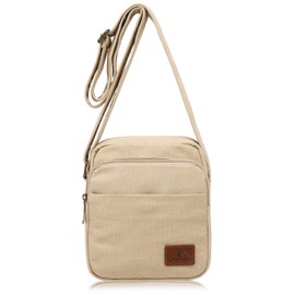 Small mini Hippie Crossbody Bag Top Zip Cotton Sling Bag Jacquard cloth Handmade Bags (off-white)