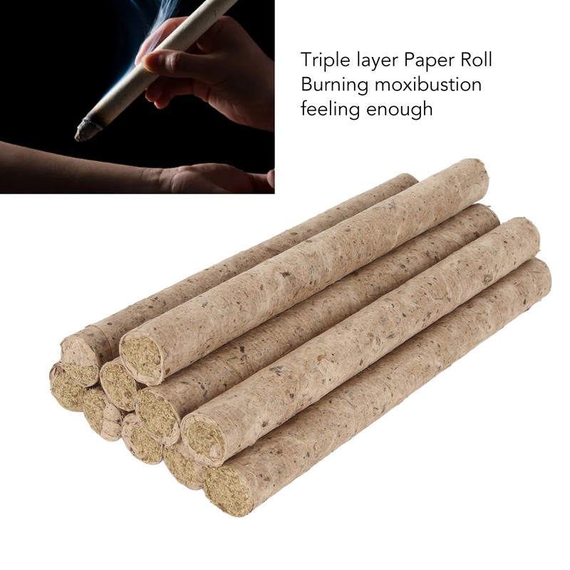10pcs Moxibustion Stick Hand Stone Grinding Acupuncture Muscle Relax Moxibustion