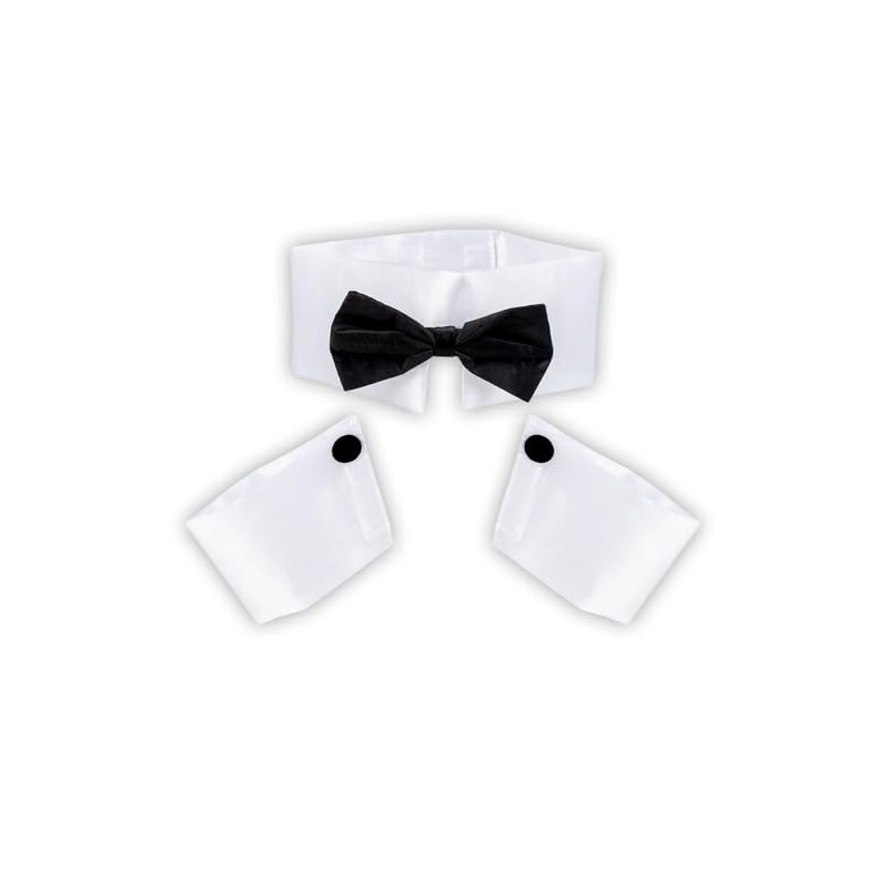 Boland Stripper Set for Men - White Collar with Bow