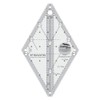 Creative Grids 60 Degree Tiny Diamond Ruler CGR60DIATINY, Clear