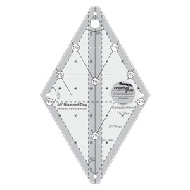 Creative Grids 60 Degree Tiny Diamond Ruler CGR60DIATINY, Clear