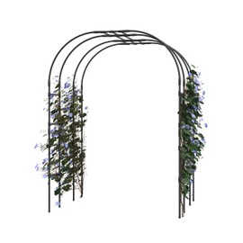 Garden Arch Trellis for Climbing Plants, Metal Arched Arbor with Durable Powder-Coated Finish, Perfect for Weddings, Gazebos, and Outdoor Decor, 7.2 Feet Tall, for Lawn, Party，Easy Assembly