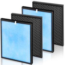 HSP001 Filter Replacements for Air Purifier Filters HSP001,4 in 2 True HEPA Filter with Activated Carbon Pre-Filter,2 Pack