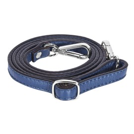 VanEnjoy Bolso de piel de grano completo, ajustable, correa de repuesto cruzada, 26-51 pulgadas de largo, 0.47 pulgadas de ancho, Hebillas plateadas azules., 1/2" x43"-51"(WxL)