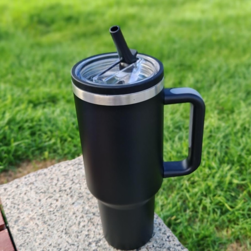 40 oz Adventure Flip Cap Straw Cup with Handle Suitable