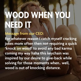 Around The Palm Knock on Wood Keychain - Eco-Friendly, Real Wood Design, Supports Reforestation