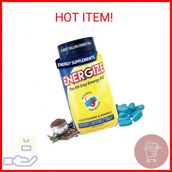 iSatori Energize Caffeine Pills - Fast Acting All-Day Energy Supplement