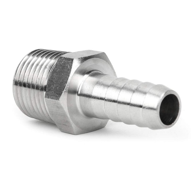 2 Pack 304 Stainless Steel Hose Connector Straight Pipe Adapter