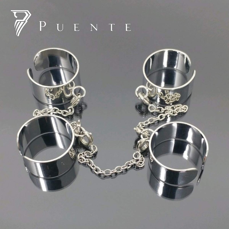 Puente 4 Ring Chain Ring, Silver, Men's, Women's, Silver Ring,