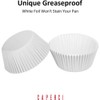 Caperci White Foil Cupcake Liners Standard Muffin Wrappers 150-Pack -