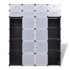 vidaXL Versatile Black and White Modular Cabinet for Clothes and