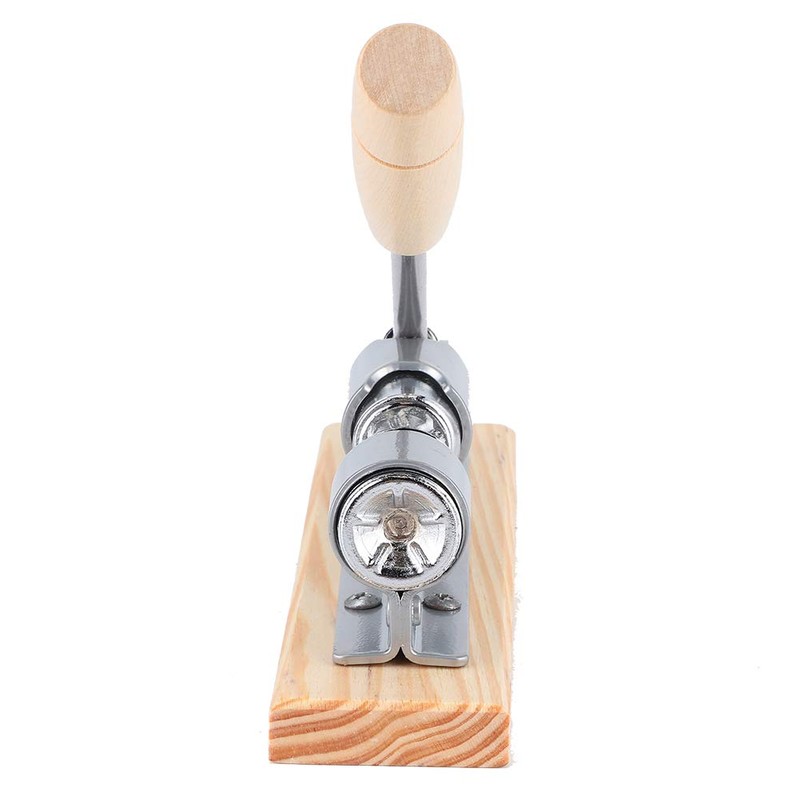 VIFERR Stainless Steel Nutcracker Mechanical Nutcracker Nut Opener with Wood