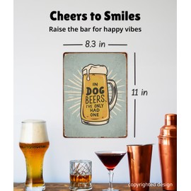 Vintage Metal Bar Sign - Humorous Bar Decorations for Home, Man Cave Accessories, Unique Bar Wall Decor, Beer Drinker Gifts | Cool and Funny Wall Art for Bar, Basement, Apartment, Garage, Funny Man