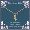 Nupdot February Birth Flower Necklaces Birthday Gifts for Women| 14K