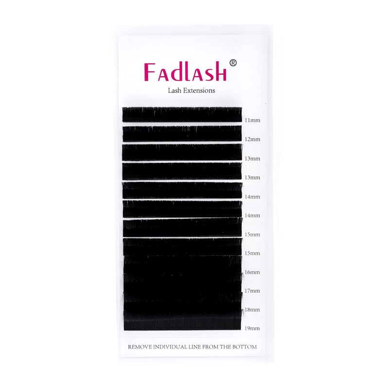 Fadlash Simple Fan Eyelashes 0.07 mm, D Curl, 11-19 mm,