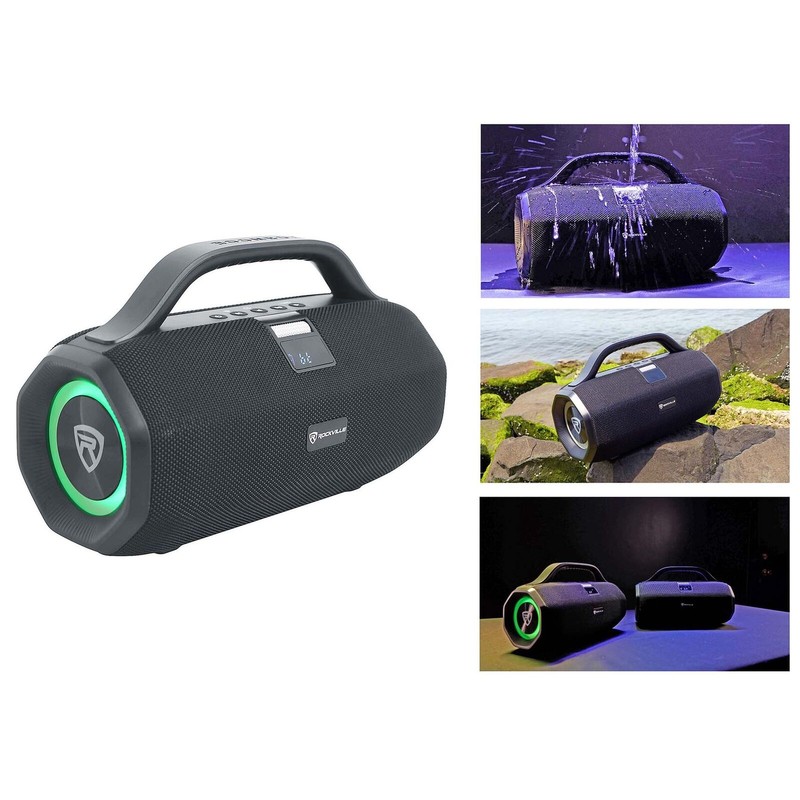 Rockville 2) Rockville SONIC-50L Wireless Linking Portable Bluetooth Party Speakers+Mic