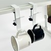 Mijradge Desk Mount Bag Holder Hook Clamp, 2-Pack, White+Black, Aluminium,
