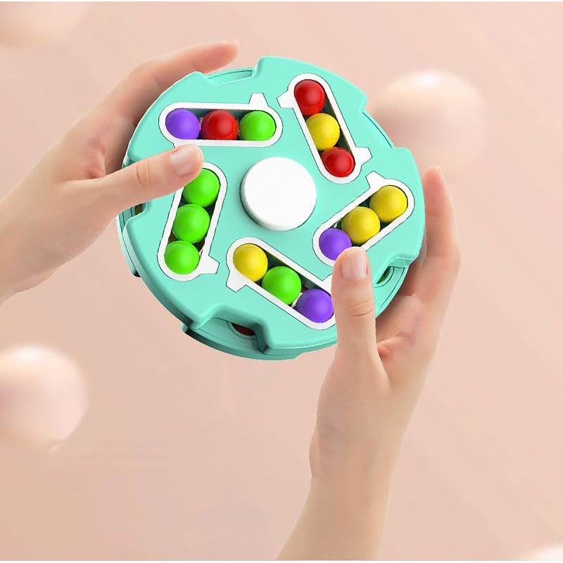 Jeu d'aptitude. Rubik's Cube Rotatif. Casse-tête à billes. Turquoise