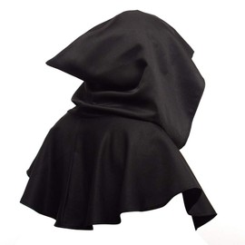 Sombrero medieval de Halloween con capucha pagana para cosplay de Halloween, disfraces de cosplay para hombres y mujeres, unisex, Negro, Talla única