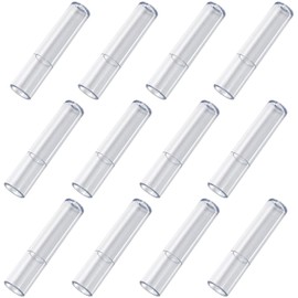 XuJJunB Plastic Pencil Cap Pencil Extender Holder Clear Pen Topper Extender Transparent Pencil Topper for Classroom Student School Office Wood Pencils Pack of 12