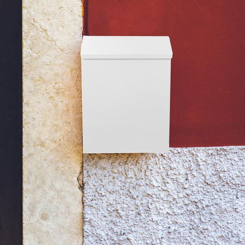 Angoily Wall-Mount Mailbox with Lock, Galvanized Metal Letter Box Security