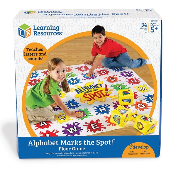 Learning Resources Alphabet Marks The Spot Floor Mat, 34 Piece Set, Ages 5+, Letters, Sounds, Alphabet Game,Spelling Games