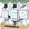 UPGRAVITY Triple Monitor Mount, 3 Monitor Stand Desk Mount for