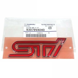 Subaru Rear STi Badge Trunk Emblem for 2015-2018 Impreza WRX STi - 93079VA040 - Genuine OEM