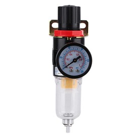 1/4 Inch Air Filter Regulator,Air Compressor Regulator Air Pressure Regulator Oil-Water Separator Moisture Trap for Air Compressors,Pneumatic Tools,Gas Connection Installation,Air Moisture