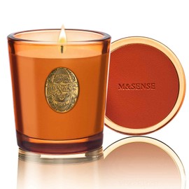 M&SENSE Natural Soy Candle | Noir Air& Neon Orange | 9.2 oz, 50H Burn Time | Luxury Scented Candle for Relaxation, Gifting, Home Décor | Ideal for Bedroom, Office, Party Ambiance